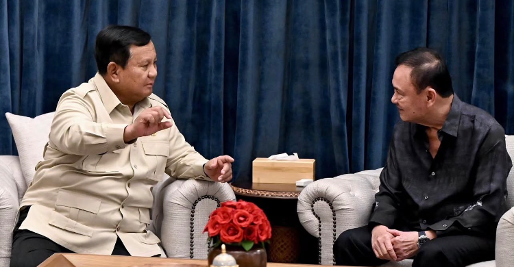 Presiden Prabowo bersama mantan Perdana Menteri Thailand periode 2001–2006, Thaksin Shinawatra. Foto : Ist