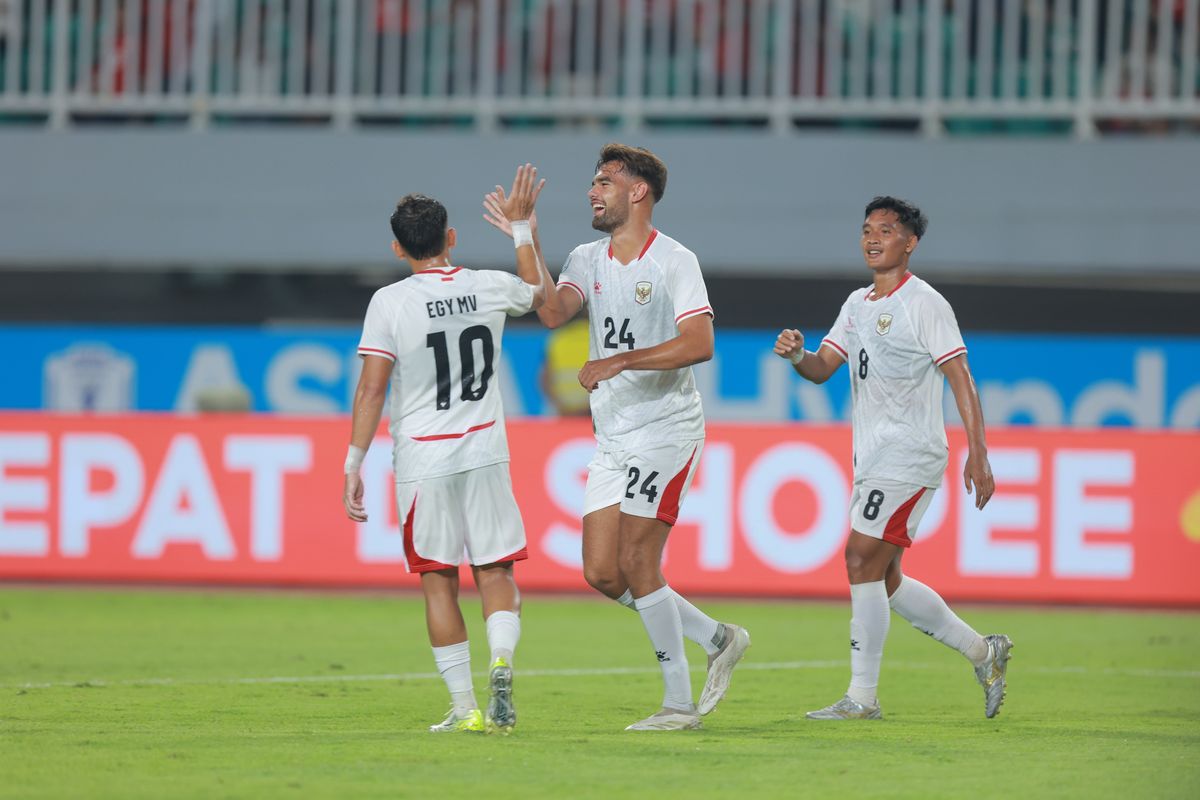 Selebrasi Timnas usai gilas 3-0 Timor Leste. Foto : Ist