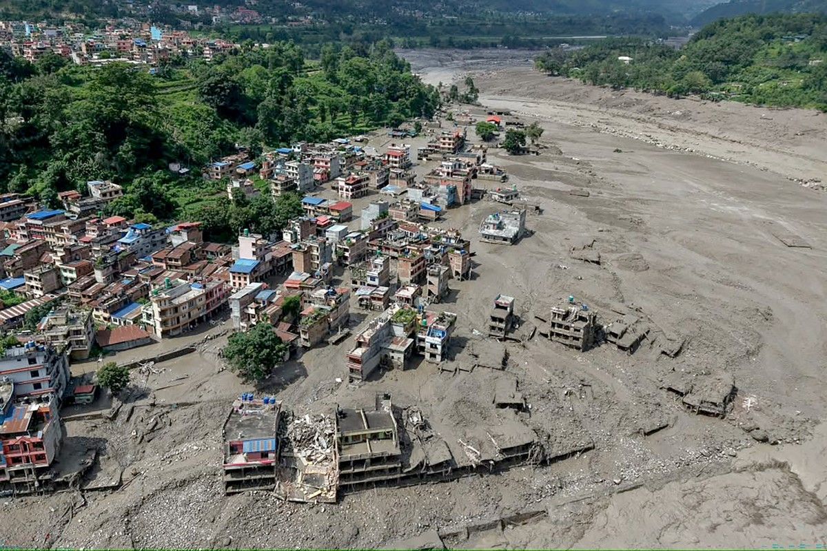 Banjir bandang d8 Nepal. Foto : Ist