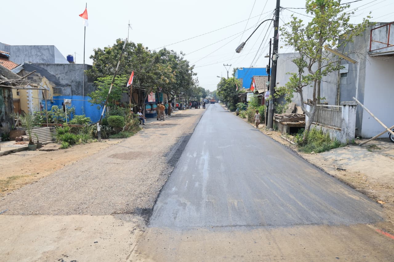 Kondisi proses pembangunan jalan di Perumahan Bumi Sari Permai (BSP) di Kecamatan Kasemen, Kota Serang, Selasa (11/6/2026).(Istimewa)