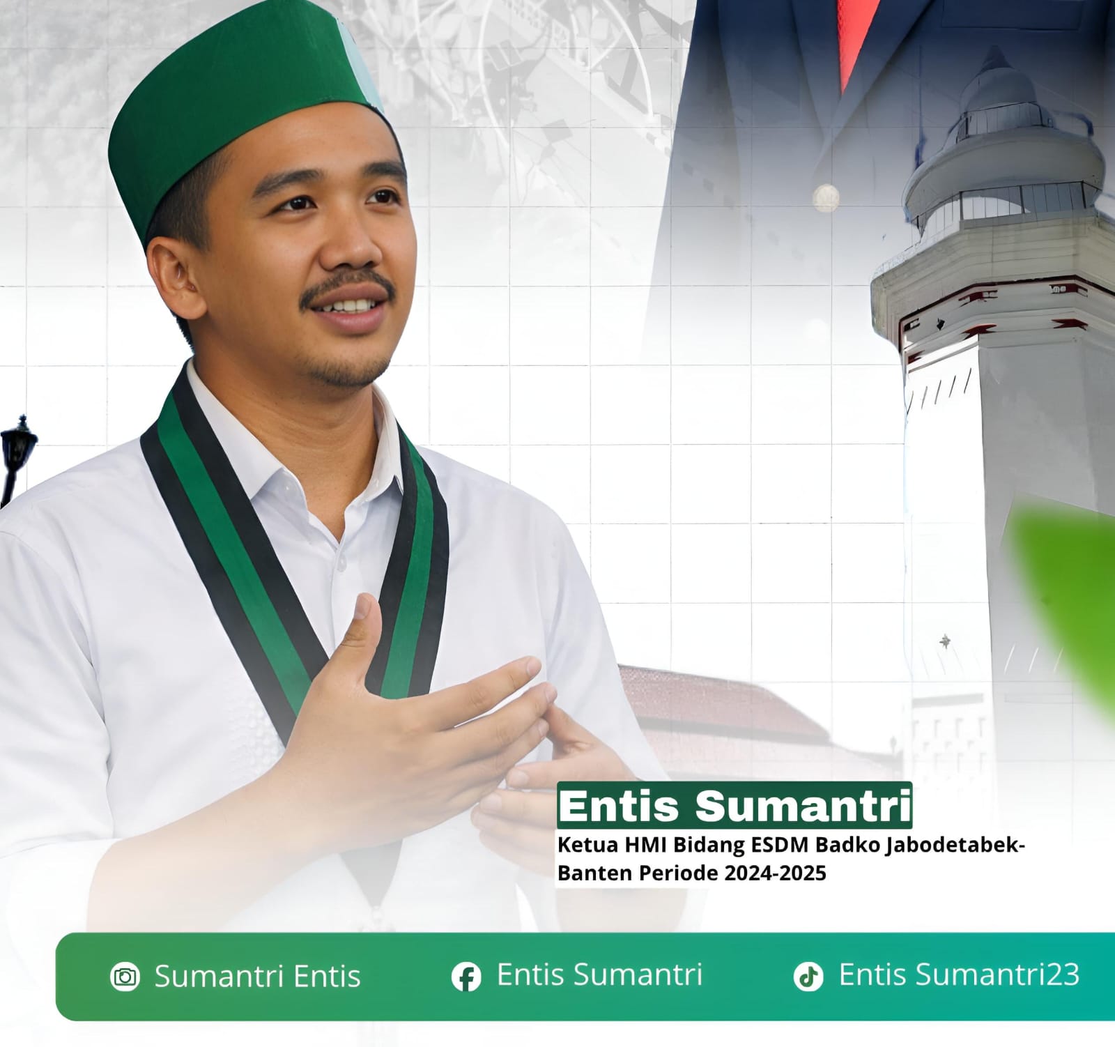 Ketua ESDM Badko Himpunan Mahasiswa Islam (HMI) Jabodetabeka-Banten, Entis Sumantri.(Istimewa)
