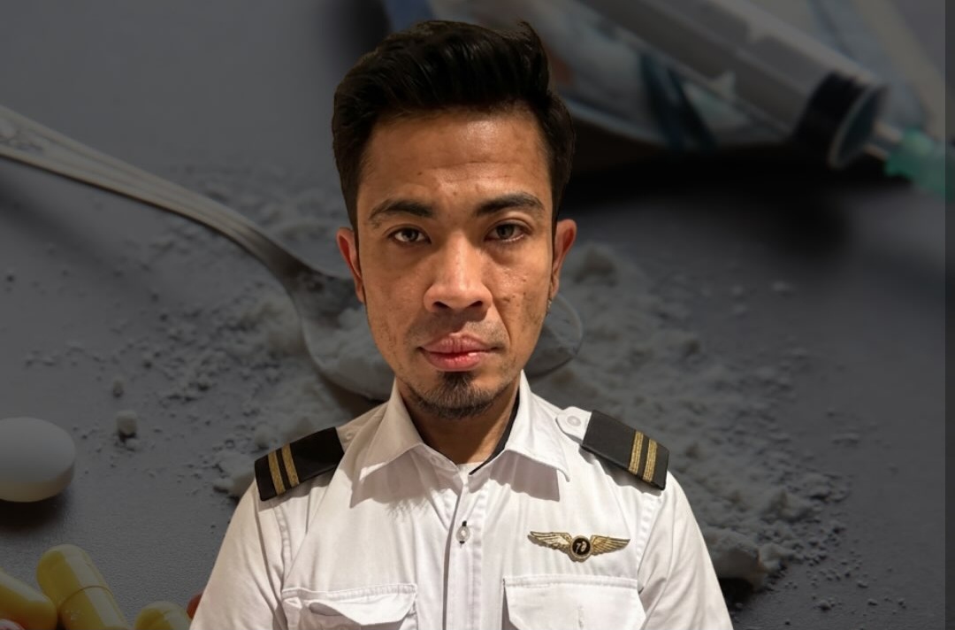 Kopilot Malaysia Airlines Mohd Saufi bin Othman tersangka menyelundupkan paket narkoba. Foto : Ist