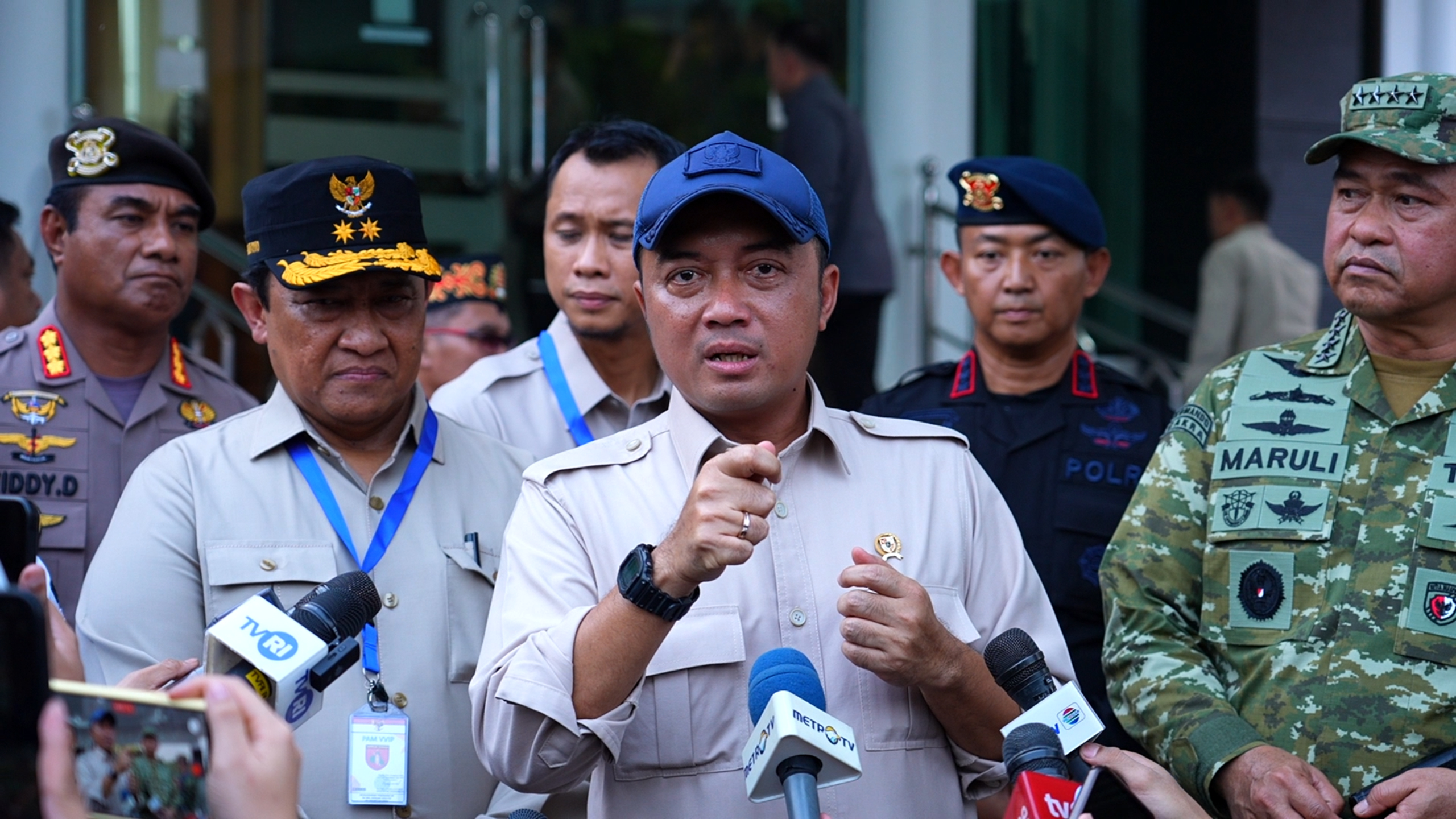 Mensesneg Prasetyo Hadi saat konferensi pers. Foto : Ist