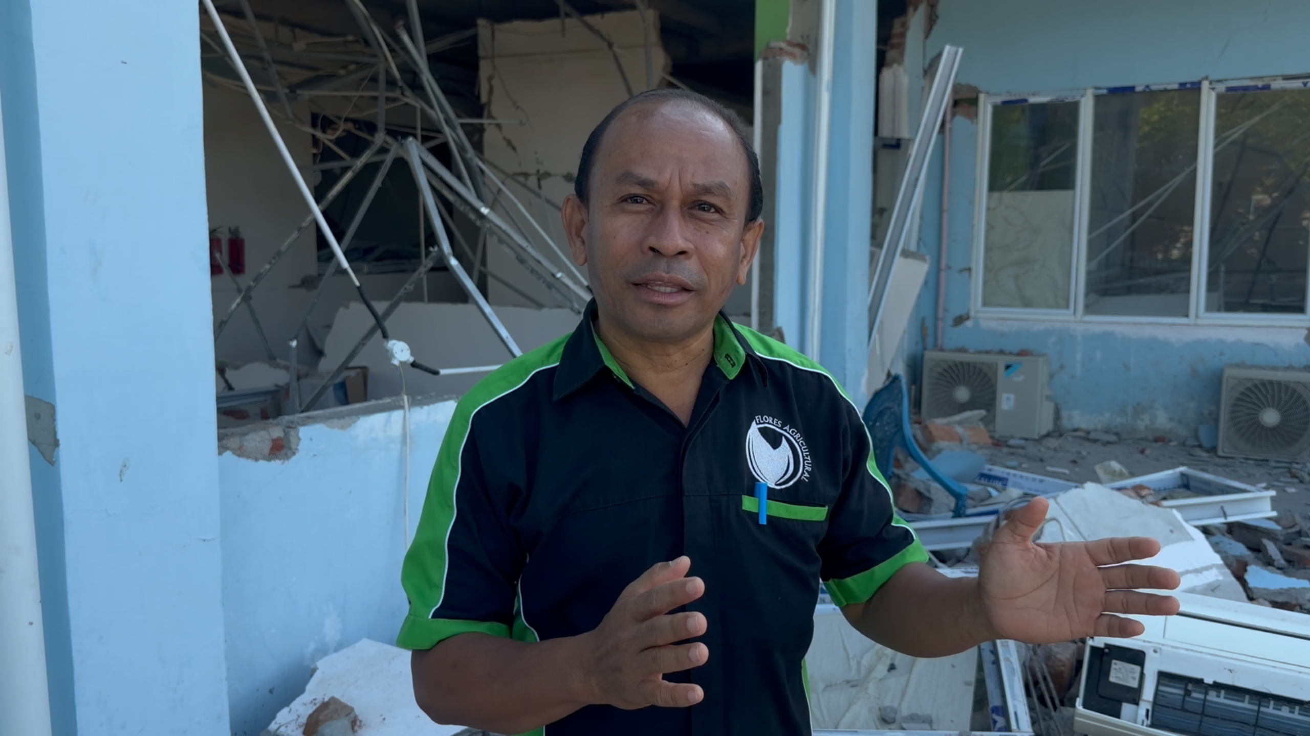 Arif, warga Desa Marapokot, Kecamatan Aesesa, Nagekeo. Foto : Ist