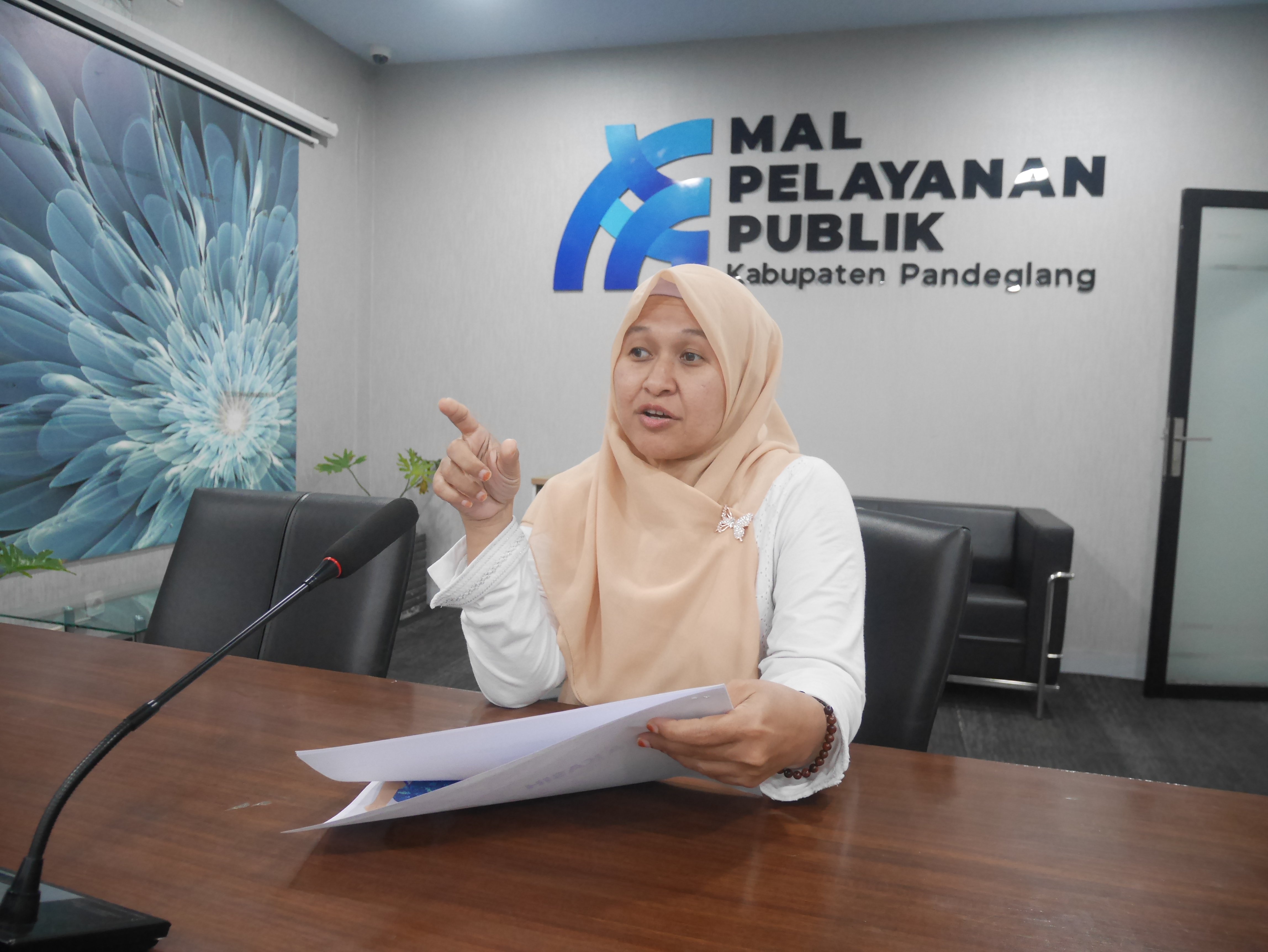 Kepala Dinas Penanaman Modal dan Pelayanan Terpadu Satu Pintu (DPMPTSP) Kabupaten Pandeglang, Raden Yunce Dewi.(Ari Supriadi-tangselpos.id)