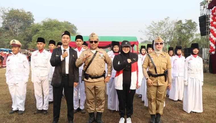Wabup Tangerang Intan Nurul Hikmah pada acaramenghadiri rangkaian HUT ke-81 Kemerdekaan RI di Desa Gembong, Minggu (23/8/2026). Humas Pemkab Tangerang