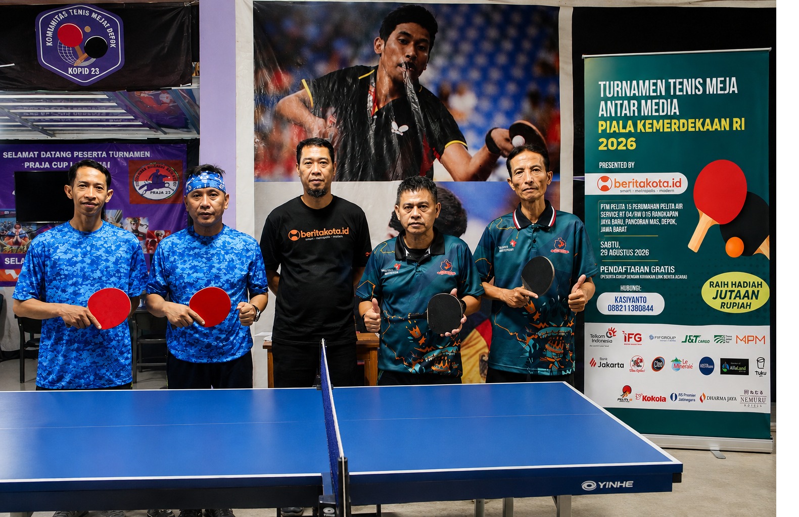 Turnamen Tenis Meja Antar Media Piala Kemerdekaan RI 2026 yang akan digelar pada Sabtu (29/8/2026). (Ist)