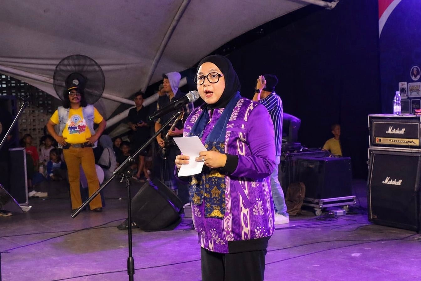 Wakil Bupati Tangerang, Intan Nurul Hikmah menghadiri Festival Budaya Pekan Raya Balaraja ke-2. Foto : Ist