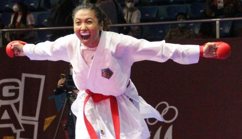Atlet Karate Cok Istri Agung Sanistyarani menambah perolehan medali Merah Putih di Asian Games 2026. Foto : Ist