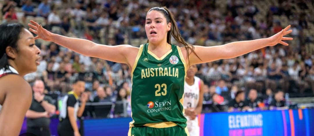 Laga 16 besar Piala Dunia Basket Wanita FIBA 2026 Australia vs Italia. Foto : Ist