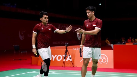 Pasangan ganda Indonesia Leo/Daniel sukses tembus final Asian Games 2026. Foto : Ist