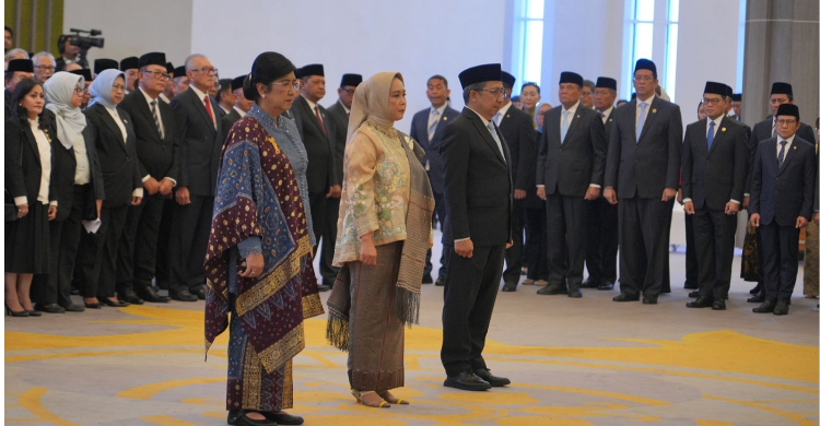Dari kiri, Gubernur BI Destry Damayanti, Deputi Gubernur Senior BI Aida S. Budiman dan Deputi Gubernur BI Solikin M. Juhro. Foto : Ist