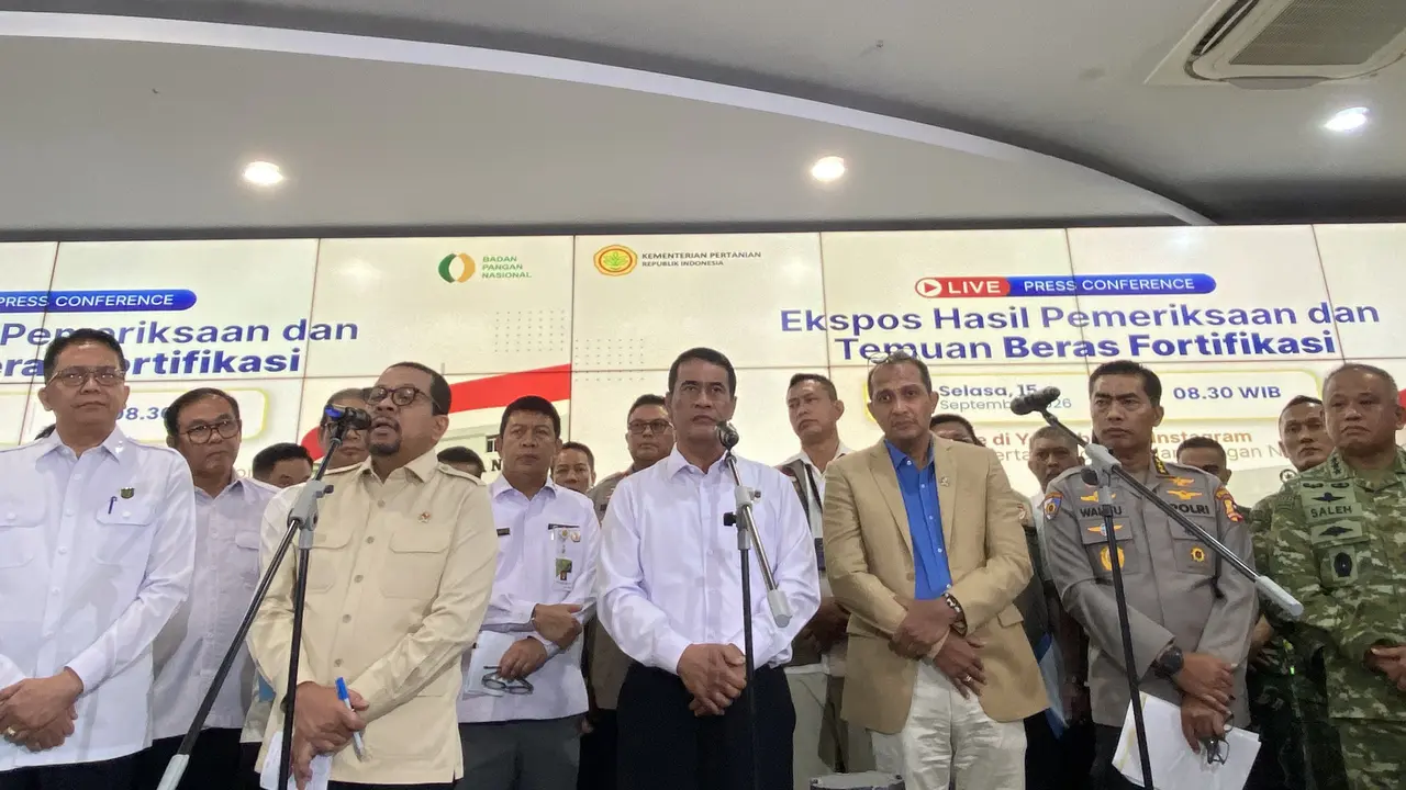 Konferensi pers terkait beras fortifikasi. Foto : Ist