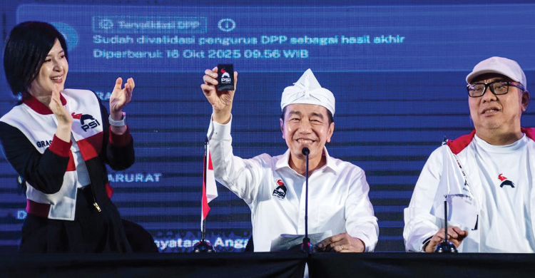 Jokowi saat menghadiri konsolidasi kader di Bandung, Jawa Barat. Foto : Ist