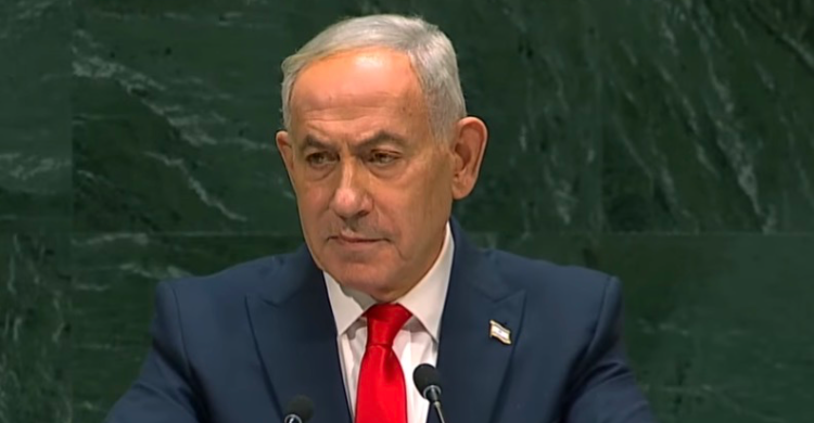 PM Israel Benjamin Netanyahu saat berpidato dalam Sidang ke-81 Majelis Umum Perserikatan Bangsa-Bangsa (PBB) di New York, Amerika Serikat (AS). Foto : Ist