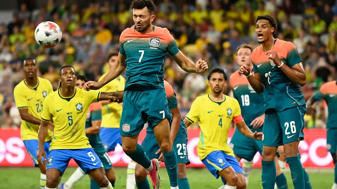 Laga Brasil vs Australia berakhir 1-1. Foto :  Ist