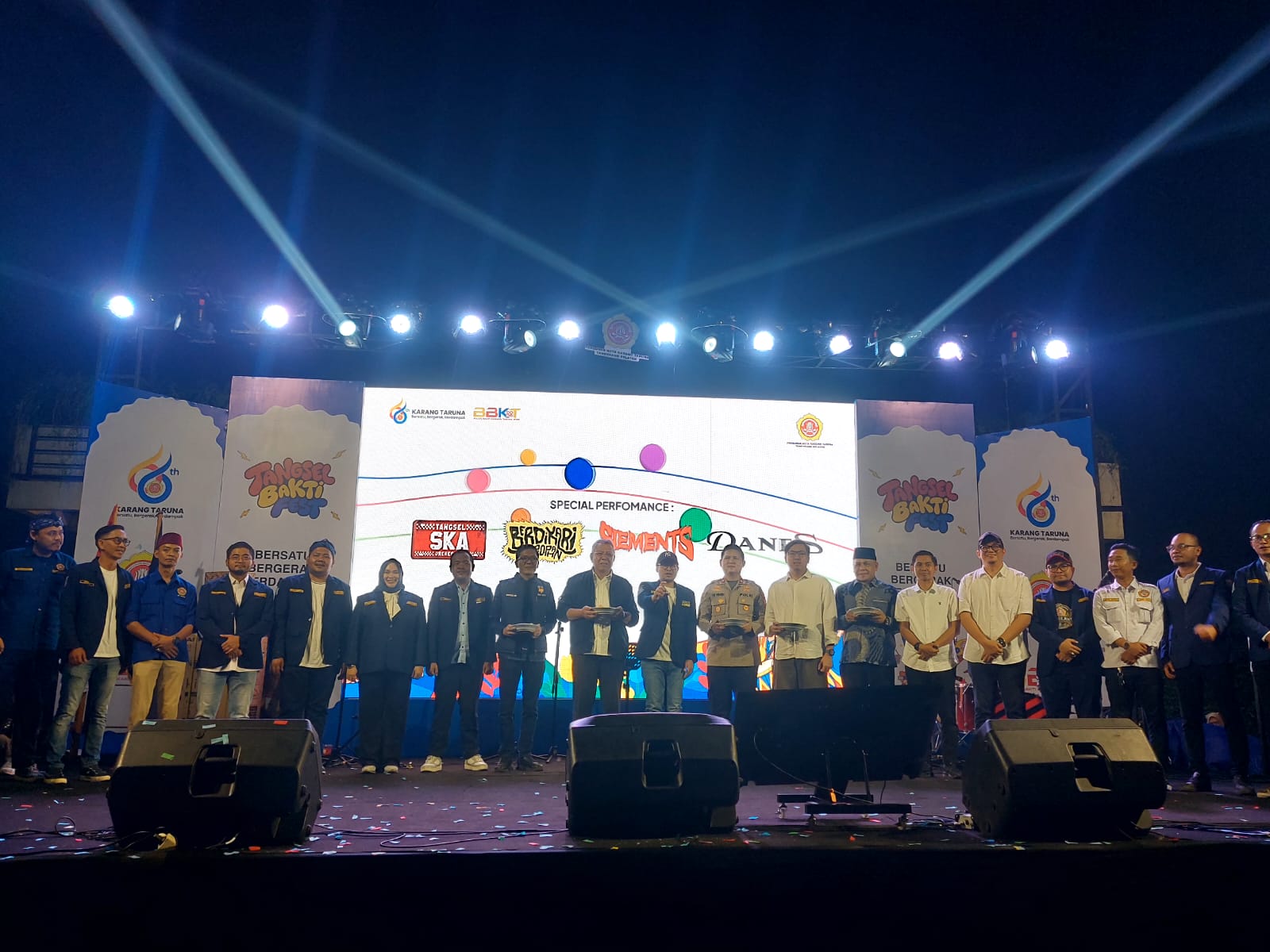 Malam inaugurasi Tangsel Bakti Fest 2026 yang menjadi puncak rangkaian peringatan HUT ke-66 Karang Taruna. (tangselpos/rmn)