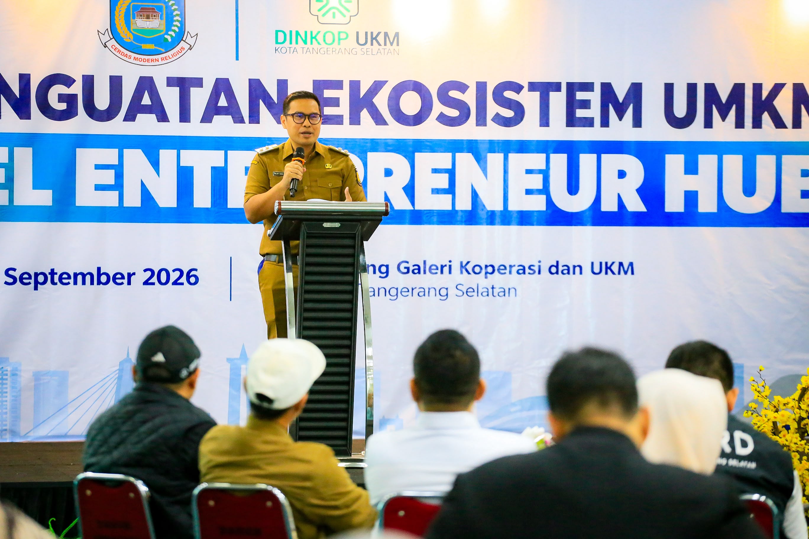 Forum Penguatan Ekosistem Tangsel Entrepreneur Hub 2026 di Gedung Galeri Koperasi dan UMKM, Serpong, Selasa (29/9). (tangselpos/irm)