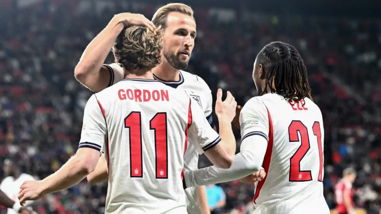 Selebrasi skuad Inggris. Foto : Ist