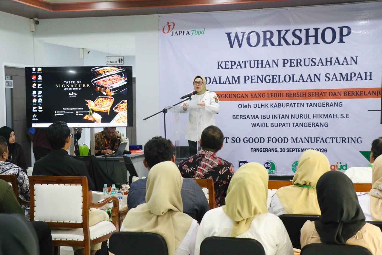 Wakil Bupati Tangerang Intan Nurul Hikmah dalam acara workshop. Foto : Humas Kab. Tangerang