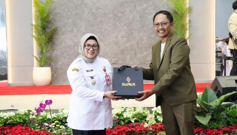 Wakil Bupati Tangerang, Intan Nurul Hikmah, meresmikan Swaka Gedung Serbaguna (GSG) Cisoka yang berlokasi di Jalan Raya Cisoka-Cangkudu, Kabupaten Tangerang, Rabu (9/9/2026). Foto : Humas Kab. Tangerang
