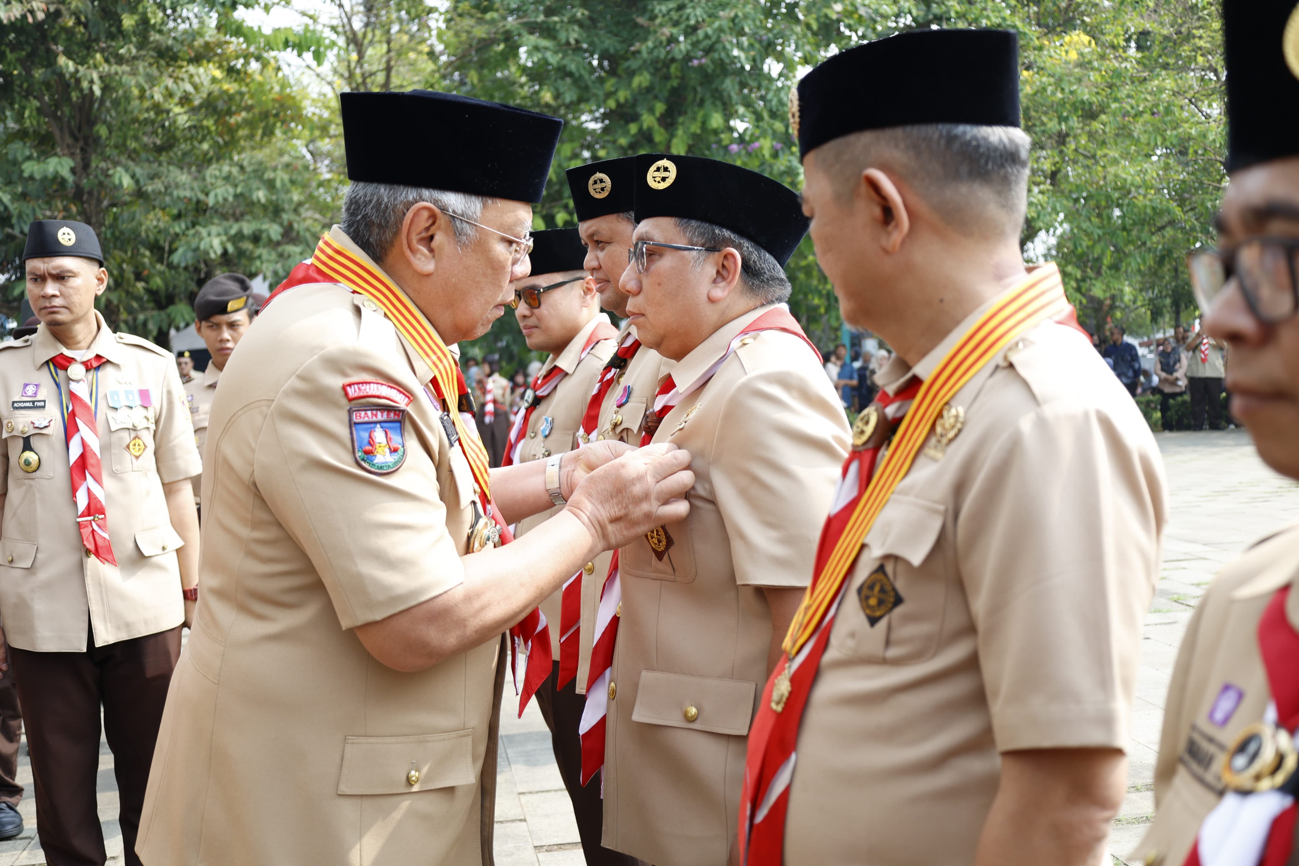 Upacara peringatan Hari Pramuka ke-65 tingkat Kota Tangsel. (TangselPos/irm)