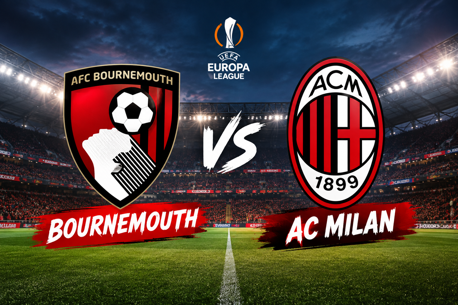 Bournemouth berhasi menang 3-0 dari AC Milan. Foto : Ist