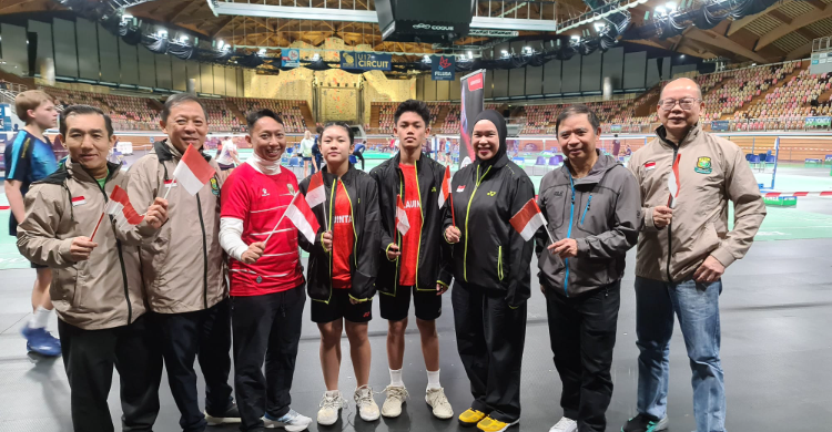 Atlet bulu tangkis yunior Indonesia meraih dua gelar juara pada U17 Circuit International Badminton Tournament di Coque, Luksemburg. Foto : Ist