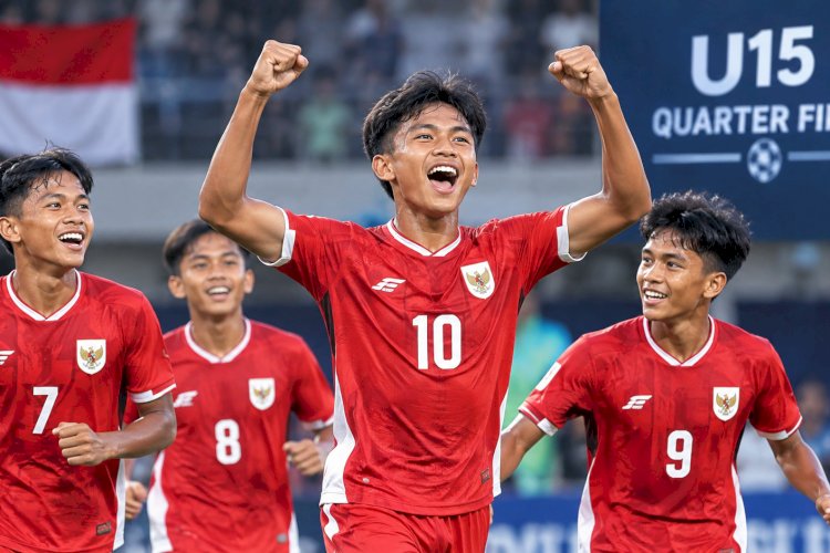 Selebrasi Garuda Muda usai menang 5-3 dari Panama. Foto : Ist