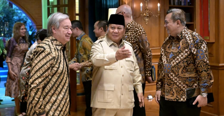 Sekjen PBB António Guterres dan Presiden Prabowo di Hambalang, Bogor. Foto : Ist