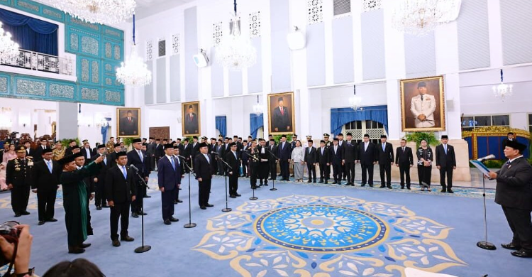 Pelatikan Menteri dan Wamen di Istana Negara pada Kamis (01/10/2026). Foto : Ist