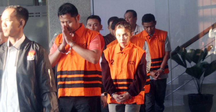 Para tersangka korupsi di BNPB. Foto : Ist