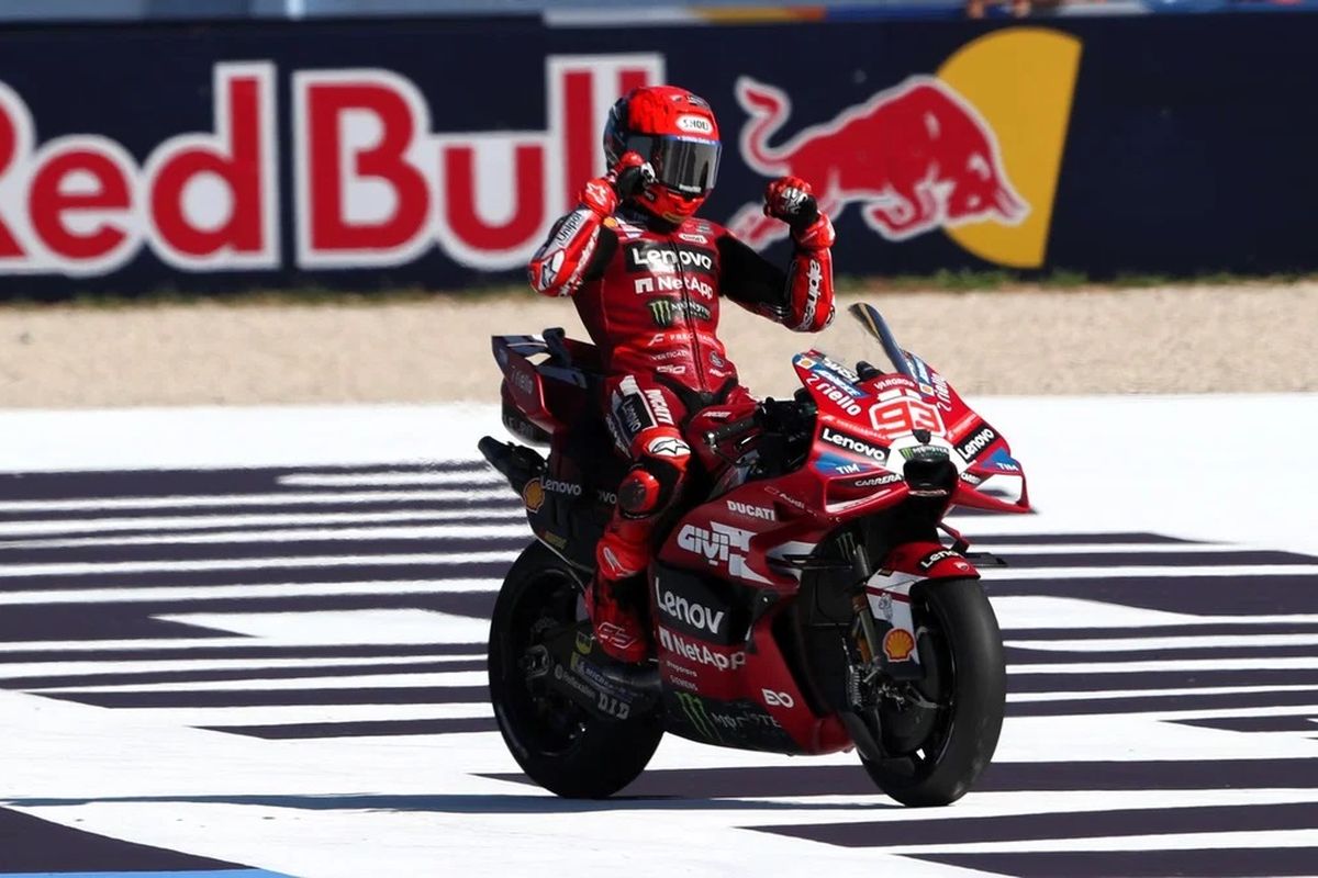 Pembalap Ducati Lenovo Marc Marquez. Foto : Ist