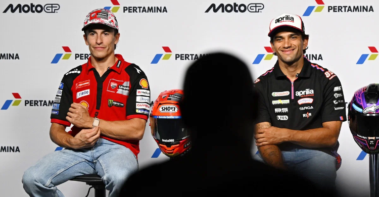 Siap berlomba di Mandalika Jorge Martin (kanan) dan Marc Marquez (kiri). Foto : Ist