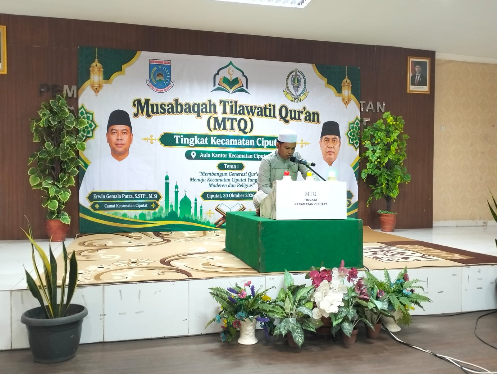 Seleksi MTQ tingkat Kecamatan Ciputat untuk menjaring qori dan qoriah terbaik.  (tangselpos/irm)