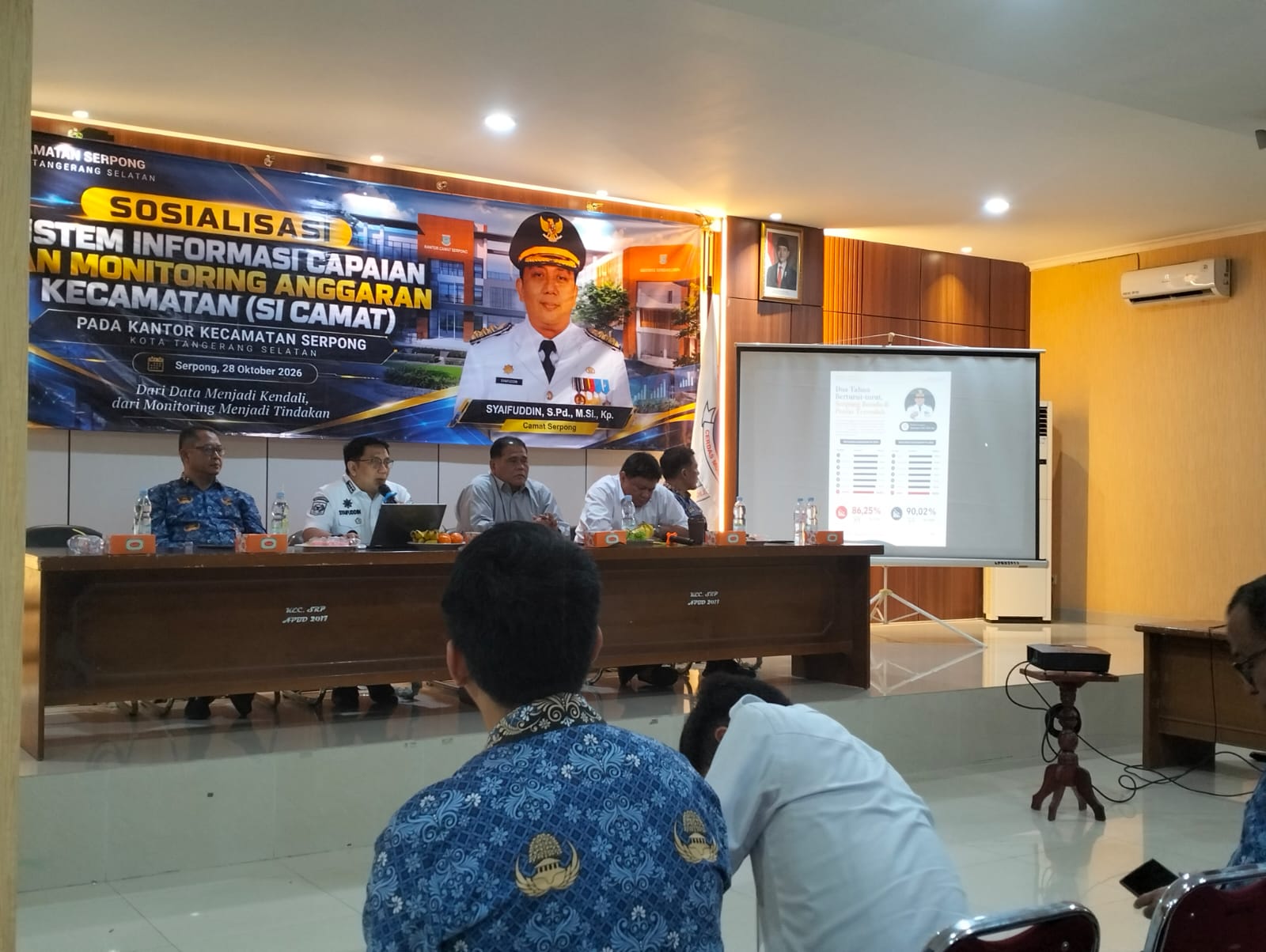 Kecamatan Serpong menghadirkan inovasi digital Sistem Informasi Capaian dan Monitoring Anggaran Kecamatan (SI-CAMAT). (tangselpos/irm)