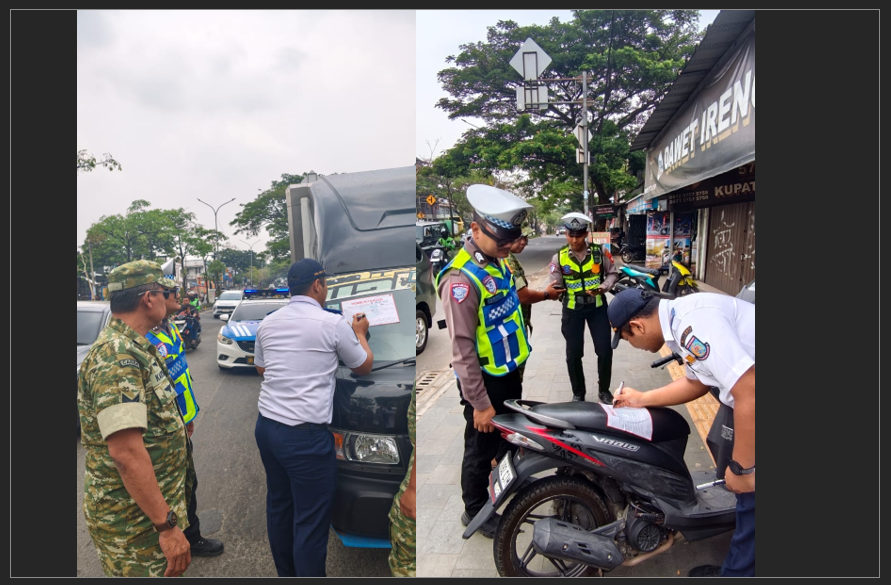 PARKIR LIAT. Petugas Dishub Tangsel saat menggelar penertiban parkir liar di wilayah Serpong
