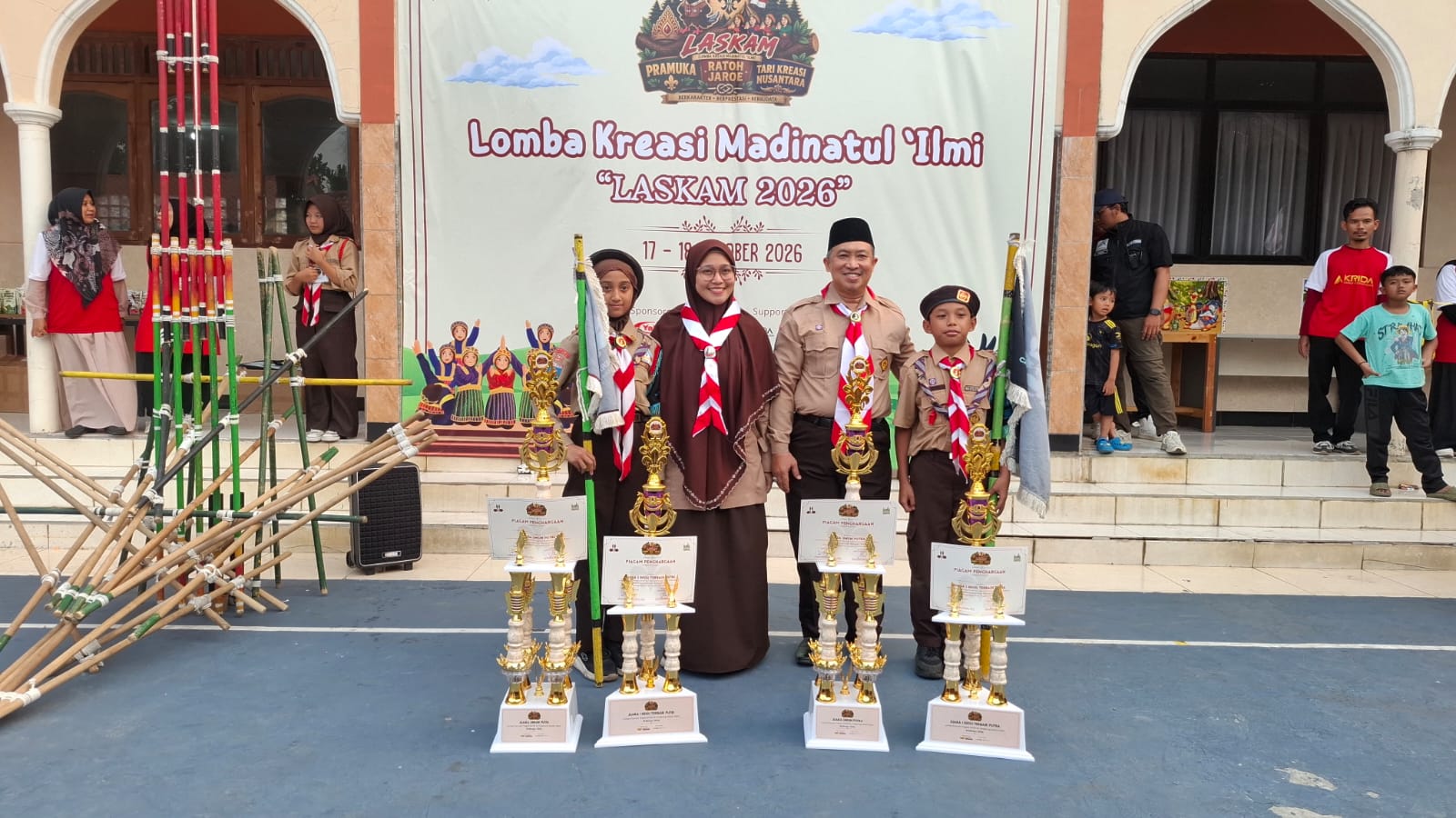 Pramuka MIN 2 Kota Tangsel menjadi yang terbaik di LASKAM.(ist)