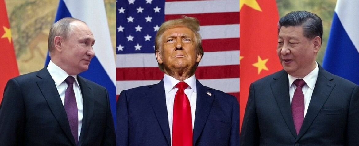 Vladimir Putin - Donald Trump - Xi Jinping. Foto: Ist