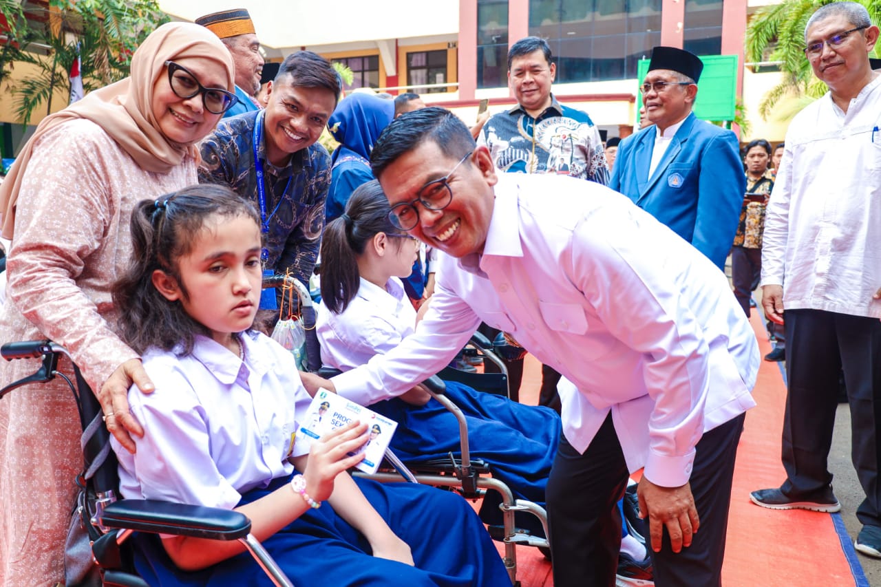 Acara penutupan Masa Pengenalan Lingkungan Sekolah (MPLS) di SMA Nusantara Plus, Ciputat Timur, Tangerang Selatan, pada Jumat (18/7). (tangselpos.id/rmn)