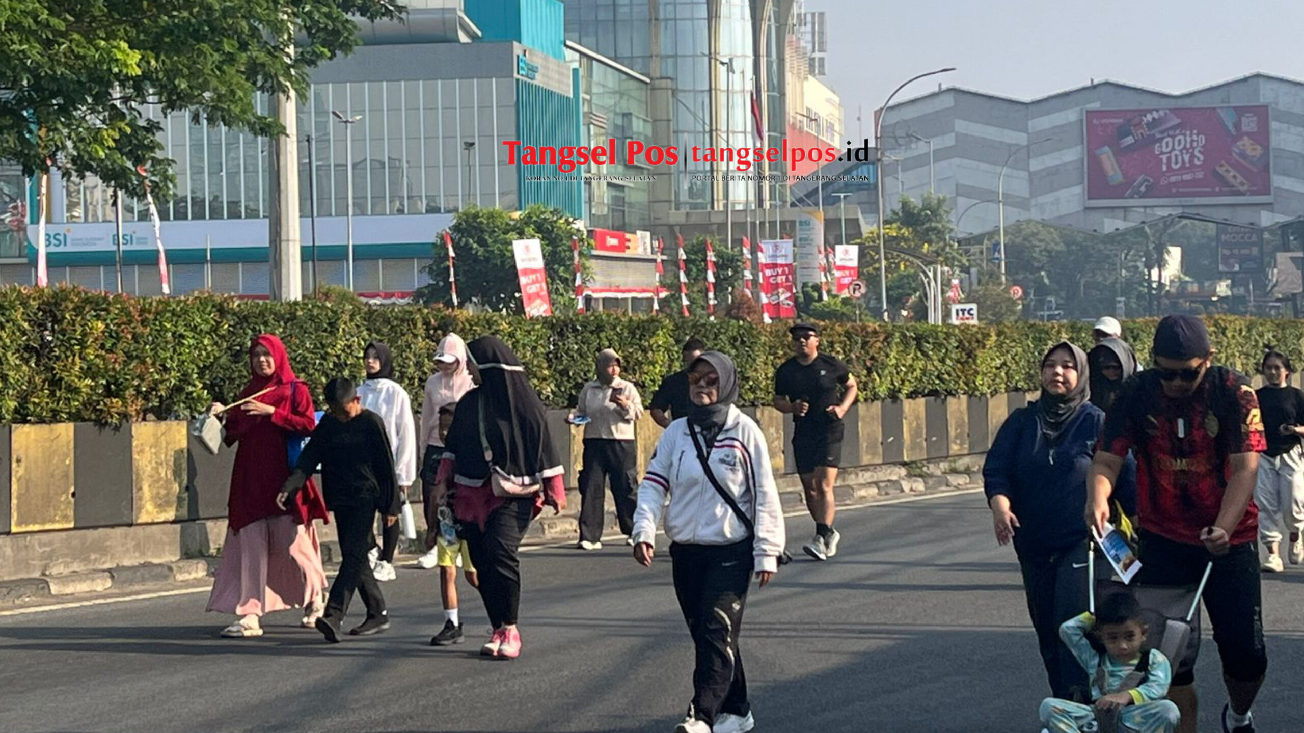 Suasana Car Free Day (CFD) di kawasan BSD, Minggu (3/8/2025). (tangaelpos.id/akbar)