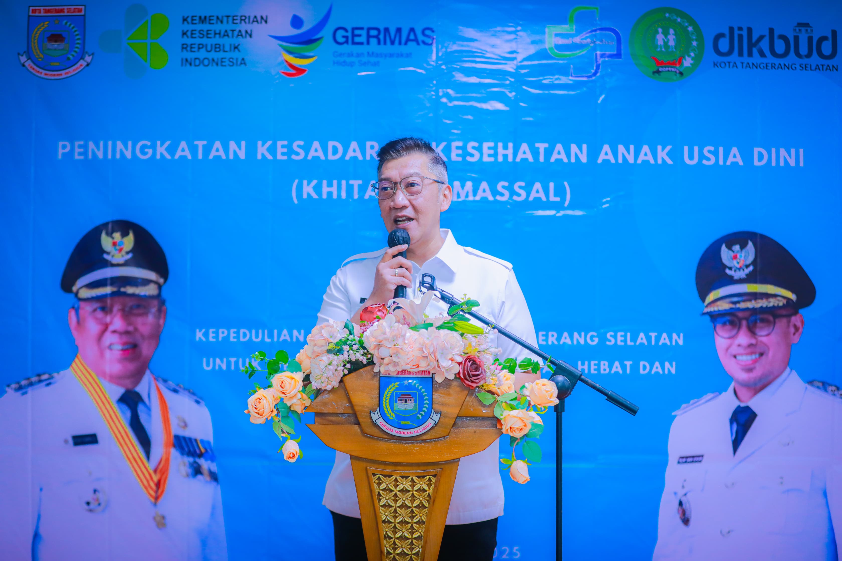 Bambang Noertjahjo, membuka pelaksanaan Khitanan Massal di RSUD Pondok Aren. Rabu (18/6). (tangselpos.id/irm)