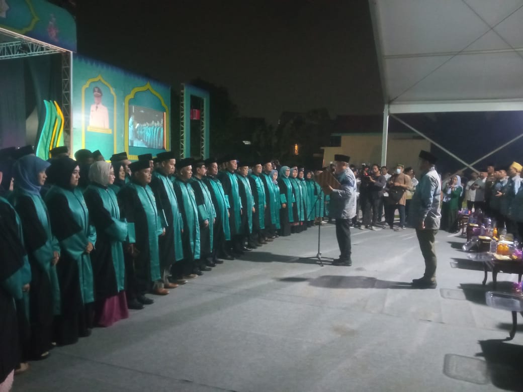 Pembukaan Musabaqoh Tilawatil Qur'an (MTQ) ke-15 Tangerang Selatan, berlangsung di Lapangan Kecamatan Ciputat, Minggu (25/2/2024).