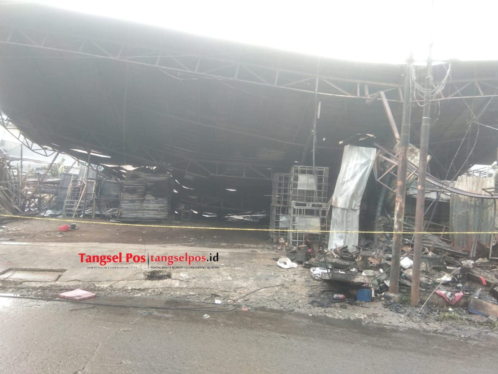 Potret Lokasi Kebakaran Cipadu Setelah Api Padam. Foto : Muhammad Asiu