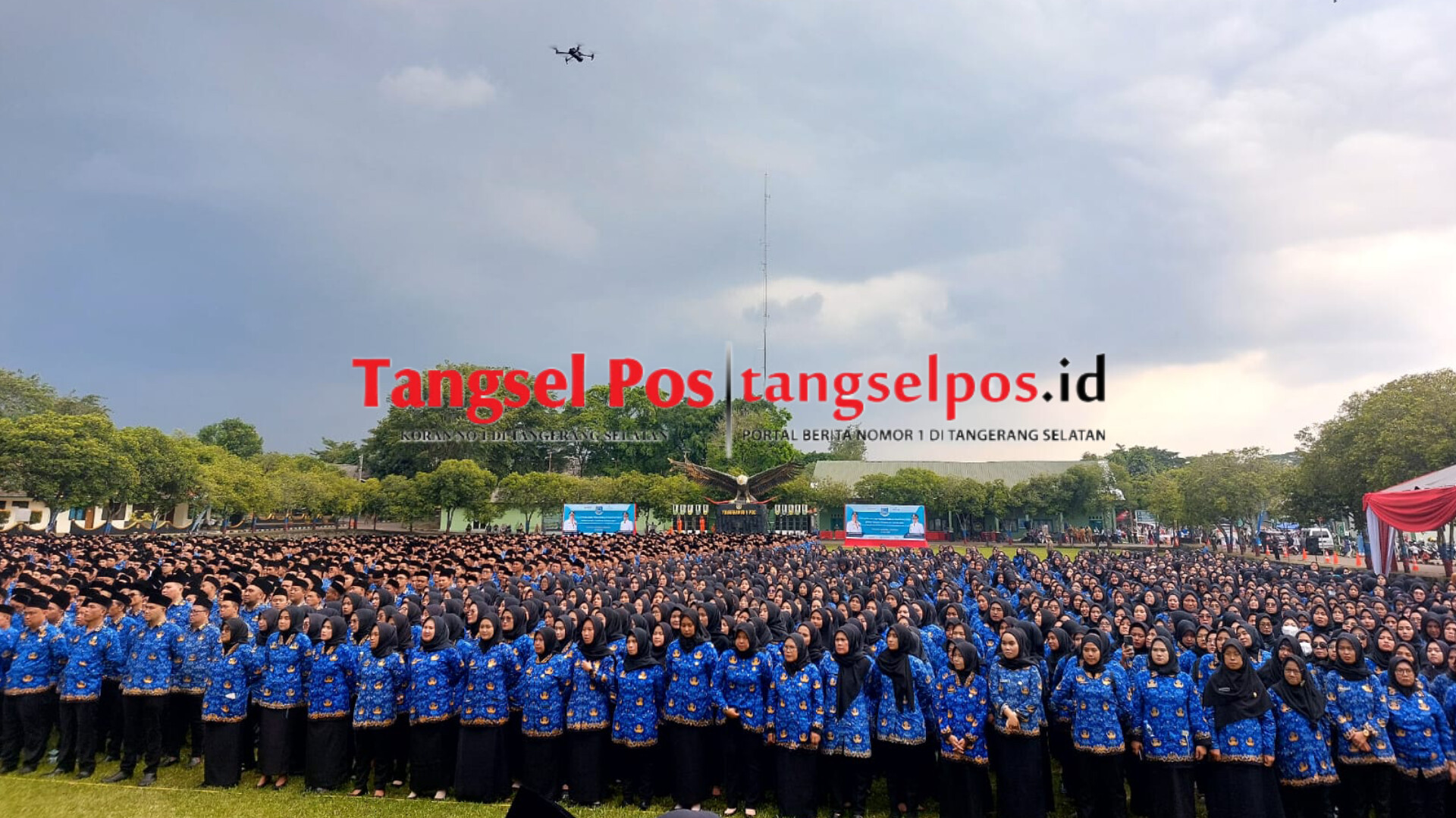 Kedatangan Benyamin Davnie menjadi tanda pelantikan di mulai. (tangselpos.id/rmn).