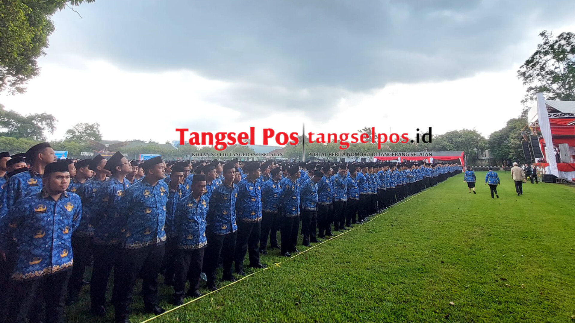 Kedatangan Benyamin Davnie menjadi tanda pelantikan di mulai. (tangselpos.id/rmn).