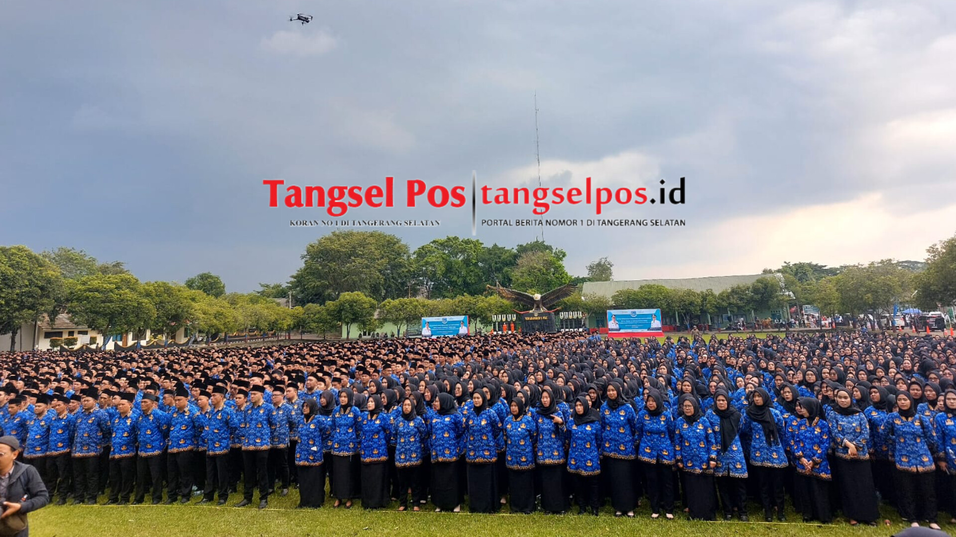 Kedatangan Benyamin Davnie menjadi tanda pelantikan di mulai. (tangselpos.id/rmn).
