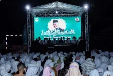 Ribuan santri Banten gelar salawat dan doa buat Ganjar maju Capres 2024. (Ist)