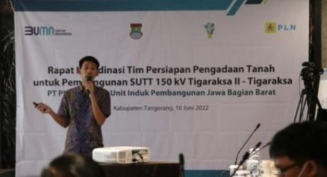 Rapat Koordinasi Tim Persiapan Pengadaan Tanah terdiri dari Dinas dan Badan Pemerintah di lingkungan Pemerintah Kabupaten (Pemkab) Tangerang. (Ist)
