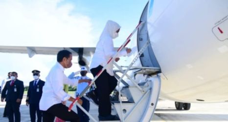 Presiden Joko Widodo didampingi Ibu Iriana bertolak menuju Wakatobi. (Ist)